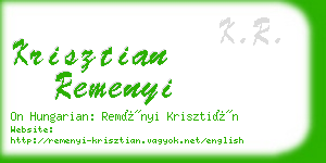 krisztian remenyi business card